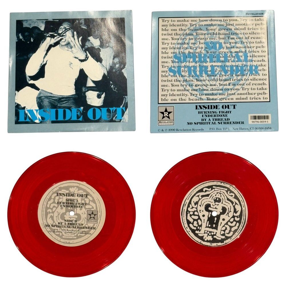 Inside Out No Spiritual Surrender 7" Limited Red Vinyl‎ Rage Against the Machine
